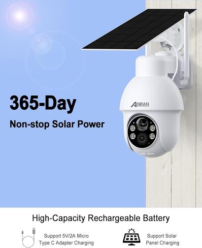 2K Security Camera Outdoor-Solar Security Cameras Wireless Outdoor with 360° View, Smart Siren, Spotlights, 3MP Color Night Vision, AI Human Detection, 2-Way Talk, Compatible with Alexa, Q3 in Saudi Arabia