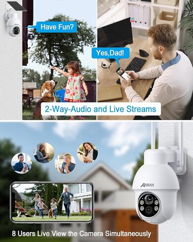 2K Security Camera Outdoor-Solar Security Cameras Wireless Outdoor with 360° View, Smart Siren, Spotlights, 3MP Color Night Vision, AI Human Detection, 2-Way Talk, Compatible with Alexa, Q3 in Saudi Arabia