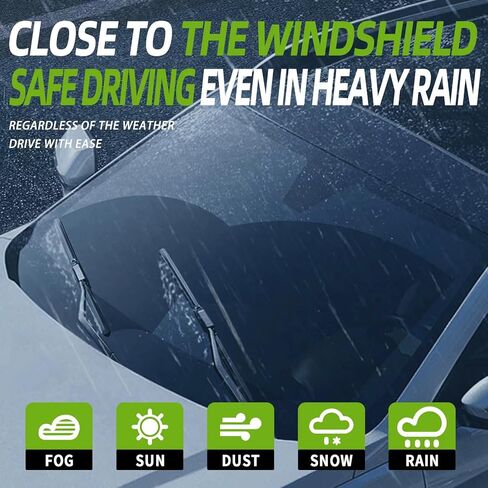 PARRATI® High Performance Premium All-Season Automotive Windshield Wipers with Rear Wiper Blades Replacement for 2019-2023 Chevrolet Blazer,2018-2023 GMC Terrain,Easy to Install 24"+18"+13''(Set of 3) in Saudi Arabia