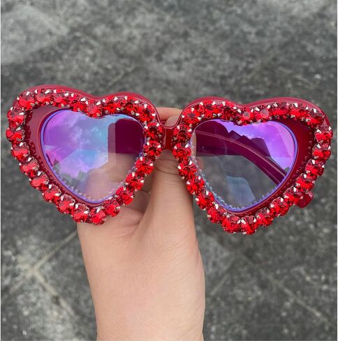 Love Heart Shaped Reading Glasses Women Big Diamond Reader Glasses Fashion Blue light blocking Rhinestone Eyeglasses in Kuwait