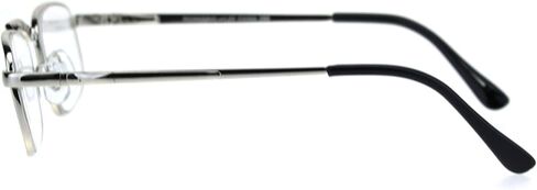 Mens Pocket Clip Arm Spring Hinge Rectangular Metal Rim Reading Glasses in Kuwait