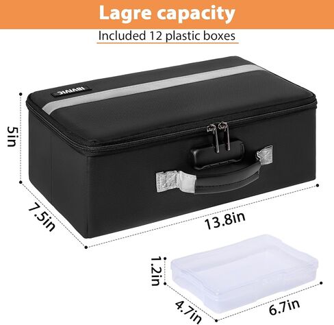 Fireproof Photo Storage Box with 18 Inner 4" x 6" Photo Case(Clear),Photo Box Organizer with Lock in Saudi Arabia
