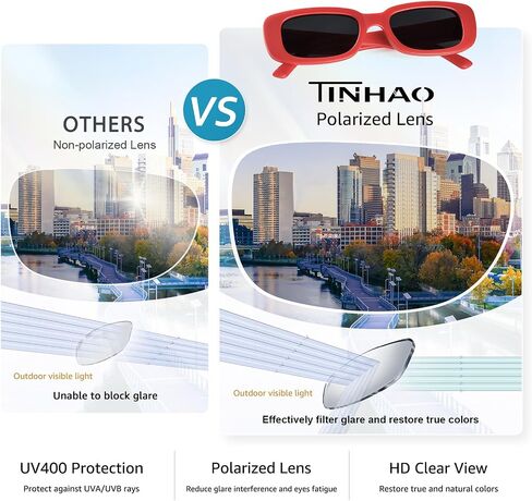 Polarized Rectangle Sunglasses for Women Men Trendy Retro 90s Sunglasses Narrow Square Y2k Sunglasses in Saudi Arabia
