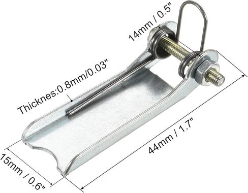 PATIKIL 1.3 Inch Replacement Hooks Latch, 2 Pack Metal Towing Receiver Hitch for Clevis Hook Trailer, Silver in Saudi Arabia