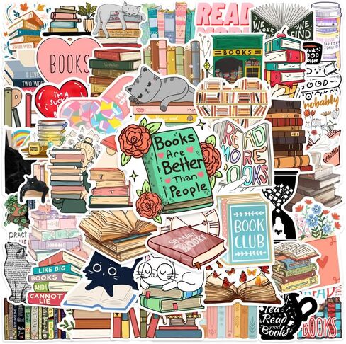 50Pcs Cat Stickers, Kawaii Stickers Vinyl Waterproof Stickers, for Laptop Water Bottle Skateboard Luggage Car Bumper Cute Cat Stickers for Adults Teens in Saudi Arabia