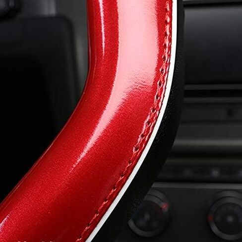 D Cut Steering Wheel Cover - D Shaped Flat Bottom Microfiber Leather Anti-Skid Breathable Fit 14.5"-15" (Blue) in Kuwait
