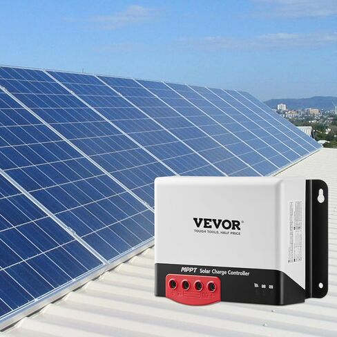 VEVOR 50A MPPT Solar Charge Controller, 12V / 24V Auto DC Input, Solar Panel Regulator Charger with Bluetooth Module, 98% Charging Efficiency for Sealed(AGM), Gel, Flooded and Lithium Battery Charging in Saudi Arabia