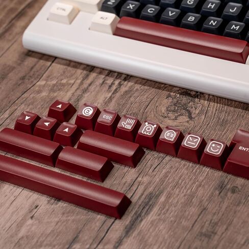 PBT Keycaps - Banana Keycap Set Double Shot PBT Keycaps RSA Profile 160 Keys Custom Keycaps Set for Mechanical Keyboard Keycaps in Kuwait