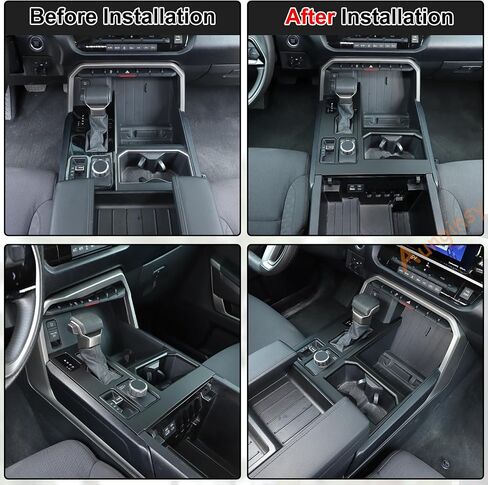 Aunginsy Car Central Control Gear Shift Panel Cover Cup Holder Trim Fit Toyot@a Tundra/Sequoia 2022-2025 Car Gear Shifter Console Anti-Scratch Panel Frame Decorative Sticker Protection ABS Accessories in Kuwait