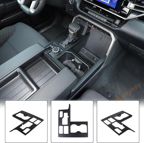 Aunginsy Car Central Control Gear Shift Panel Cover Cup Holder Trim Fit Toyot@a Tundra/Sequoia 2022-2025 Car Gear Shifter Console Anti-Scratch Panel Frame Decorative Sticker Protection ABS Accessories in Kuwait