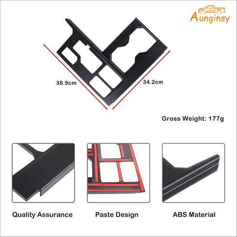 Aunginsy Car Central Control Gear Shift Panel Cover Cup Holder Trim Fit Toyot@a Tundra/Sequoia 2022-2025 Car Gear Shifter Console Anti-Scratch Panel Frame Decorative Sticker Protection ABS Accessories in Kuwait