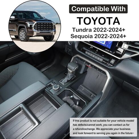 Aunginsy Car Central Control Gear Shift Panel Cover Cup Holder Trim Fit Toyot@a Tundra/Sequoia 2022-2025 Car Gear Shifter Console Anti-Scratch Panel Frame Decorative Sticker Protection ABS Accessories in Kuwait
