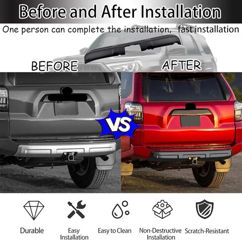 قالب المصد الخلفي للوحة الستارة السفلية متوافق مع Toyota 4Runner 2014-2024 أسود غير لامع (غير مناسب لـ Limited & TRD Sport) in Kuwait