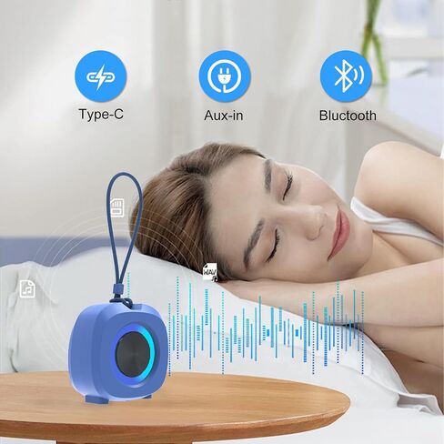 Portable Bluetooth Speakers, RGB Lights TWS Speakers，Wireless IPX5 Waterproof Mini Speaker with Loud Stereo Sound,15 Hours Playtime, Rechargeable Battery, Black. in Saudi Arabia