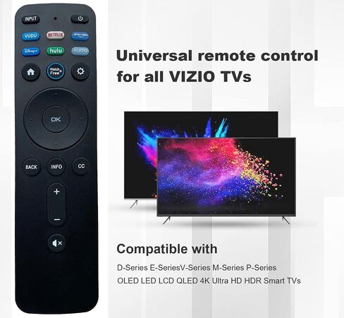 XRT136 Universal Remote-Control, Compatible with VIZIO D-Series M-Series P-Series V-Series UHD LED LCD Smart TVs in Saudi Arabia