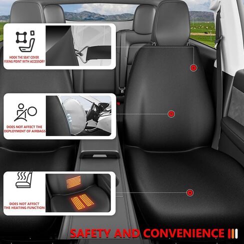PTYYDS Front Car Seat Covers Compatible with Universal SUV Pickup Car Neoprene Seat Protectors Black Seat Covers Replacement for Car Accessories (2Pcs) in Saudi Arabia