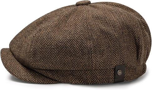 Newsboy Hats for Men Classic 8 Panel Wool Blend Newsboy Flat Cap Herringbone Tweed Hat in Saudi Arabia