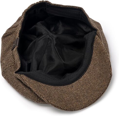 Newsboy Hats for Men Classic 8 Panel Wool Blend Newsboy Flat Cap Herringbone Tweed Hat in Saudi Arabia