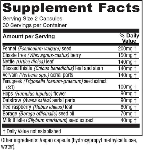 Vitanica Lactation Blend, Lactation Supplement, Breastfeeding Support Increase Breast Milk Supply and Flow, Organic Fennel, Milk Thistle, Fenugreek Seed and More, Non-GMO, Vegan, 60 Capsules in Saudi Arabia