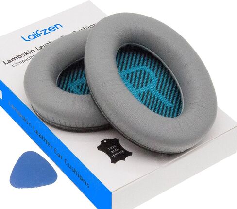 Lambskin QC45 Earpads Cushions Replacement Ear Pads for Bose QC 45 QuietComfort Sheepskin Handpicked-Quality (QC45 Black) in Saudi Arabia