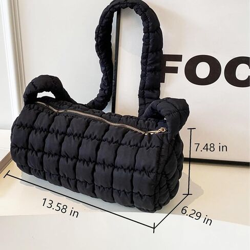 Quilted Tote Bag, Puffer Tote Bag For Women, Stylish Quilted Crossbody Bag Quilted Purse Puffer Shoulder Bag Puffy Tote Bag in Saudi Arabia