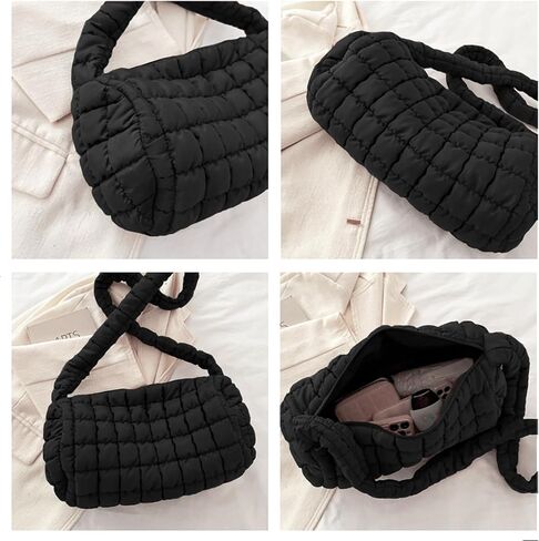 Quilted Tote Bag, Puffer Tote Bag For Women, Stylish Quilted Crossbody Bag Quilted Purse Puffer Shoulder Bag Puffy Tote Bag in Saudi Arabia