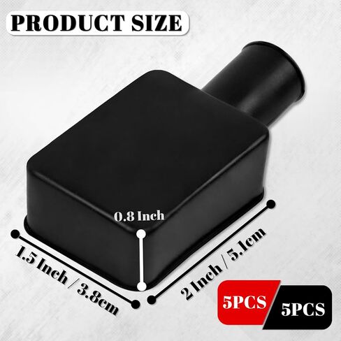 10 قطع من غطاء عازل طرف البطارية، واقي طرف البطارية، غطاء طرفي عازل للأقطاب الإيجابية والسلبية من المطاط الناعم (أسود وأحمر) in Kuwait