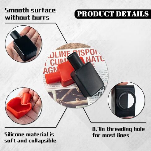 10 قطع من غطاء عازل طرف البطارية، واقي طرف البطارية، غطاء طرفي عازل للأقطاب الإيجابية والسلبية من المطاط الناعم (أسود وأحمر) in Kuwait