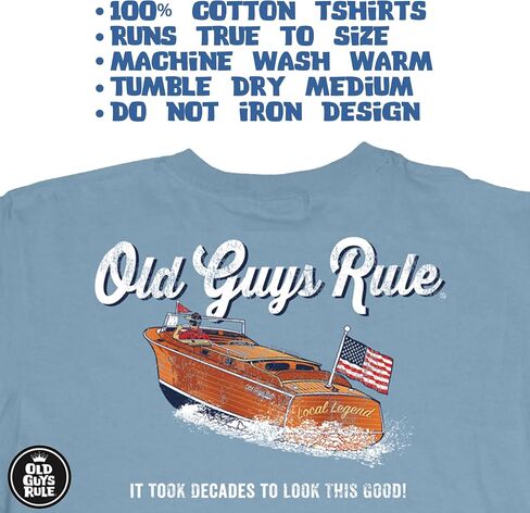 OLD GUYS RULE Men's Graphic T-Shirt, It Took Decades - Father's Day, Birthday Gift - Funny Novelty Tee for Vintage Truck, Car in Kuwait