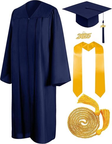 Graduation Cap and Gown 2026 Set with Tassel Honor Cord Graduation Stoles for High School College Bachelor in Kuwait