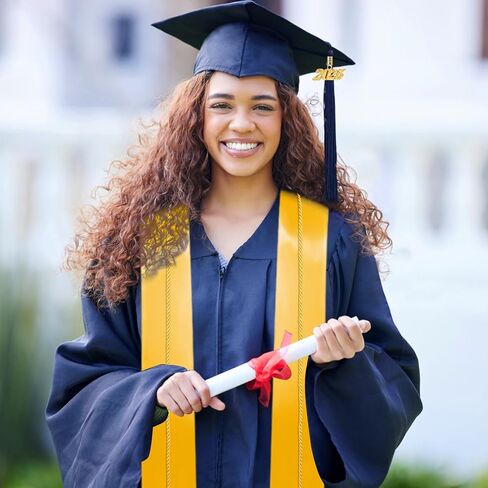 Graduation Cap and Gown 2026 Set with Tassel Honor Cord Graduation Stoles for High School College Bachelor in Kuwait