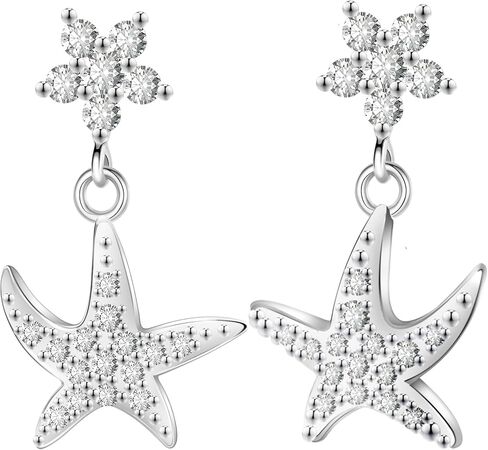 أقراط Tunzug Moissanite الماسية 18 قيراط مطلية بالذهب الأبيض من الفضة الإسترليني أقراط مضادة للحساسية D اللون VVS1 واضحة ورائعة مستديرة القطع مختبر مكون من ترصيع عباد الشمس الماسي in Kuwait