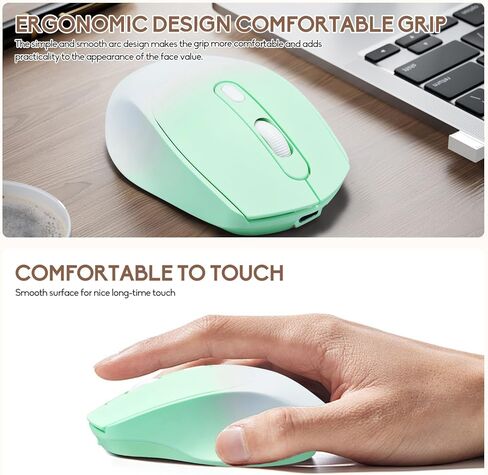 2 Pack Wireless Gradient Color Bluetooth Mouse,Dual Mode Rechargeable Silent Slim Laptop Mouse,Portable(BT5.2+USB Receiver) Computer Mice,for Laptop,Desktop,ipad Tablet,Phone,Mac(Gradient Pink) ﻿ in Kuwait