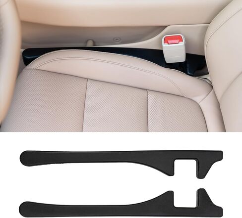 Car Seat Gap Filler 2 Pack, Universal Gap Filler for Car Between Seat and Console, Relleno para Huecos en Asientos de Coche Prevent Items from Falling Between(Cellphone Wallet Keys...)(Black) in Saudi Arabia