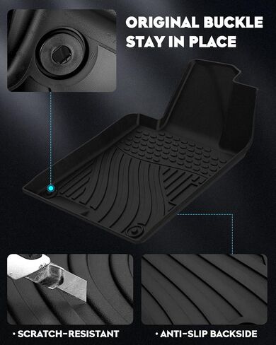 Floor Mats for Hyundai Sonata FWD 2020-2023, Kia K5 2021-2023, Only for FWD Models, All Weather Protection, 3pcs FloorLiner Combo Set in Saudi Arabia