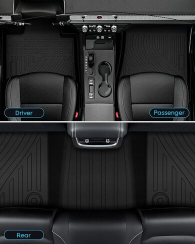 Floor Mats for Hyundai Sonata FWD 2020-2023, Kia K5 2021-2023, Only for FWD Models, All Weather Protection, 3pcs FloorLiner Combo Set in Saudi Arabia