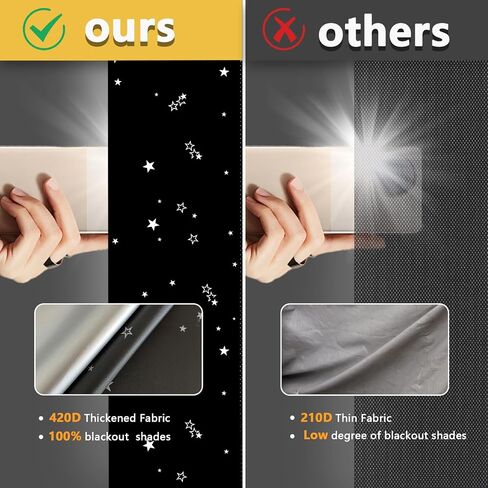 Portable Blackout Curtains 118" x 57", 100% Portable Blackout Shades, Blackout Window Cover with Hook and Loop Tape, Temporary Blackout Blinds for Windows, Baby Nursery, Bedroom, Travel in Saudi Arabia