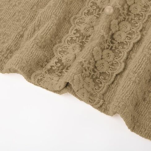 Belle Poque Women's Victorian Blouse Mock Neck Puff Sleeve Vintage Top Stretch Casual Lace Shirt with Decorative Buttons in Saudi Arabia