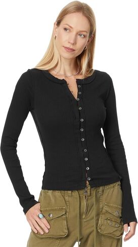 Free People Womens Its On Cardi Black Medium in Saudi Arabia