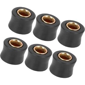 6pcs Motorcycle 10mm Inner Diameter Rear Shock Absorber Cushion Rubber Ring Shock Absorber Bushing Durable Material