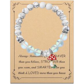 FUSTMW Mushroom Charm Bracelet Mushroom Gifts for Mushroom Lovers Jewelry Mushroom Inspired Gifts Fungi Gifts for Women