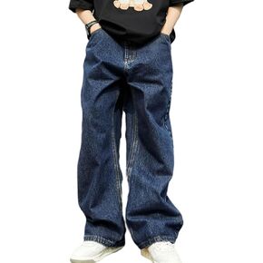 Men's Baggy Jeans Y2k Hip Hop Skater Jeans Vintage Dance Skateboard Pants Loose Fit Denim Jeans