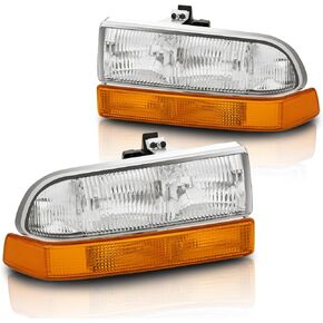 Headlights AssemblyCompatible with 1998 1999 2000 2001 2002 2003 2004 Chevy Blazer / 1998-2004 Chevy S10 Pickup OE-Style