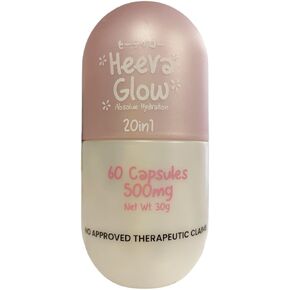 60 Count Heera Glow Absolute Hydration 20 in 1 Glutathione Collagen Capsules