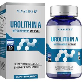 1000 MG Urolithin A Supplement, 90 Softgels Powerful Antioxidants for Healthy Aging and Mitochondrial Support, Cell Repair