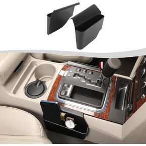 Gear Shifte Console Side Storage Box Compatible with 2006-2010 Jeep Grand Cherokee, Shifter Side Organizer Tray Interior Accessories(Black)