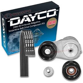 Dayco Main Drive Serpentine Belt Drive Component Kit compatible with Honda Ridgeline 3.5L V6 2006-2014