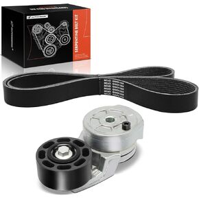 A-Premium Engine Serpentine Belt Drive Kit Compatible with Freightliner, Sterling Truck & Western Star Cars - Century Class, Classic, Columbia, Coronado, A9500, L9500, 4900EX, 4900FA, 4900SA, 6900XD
