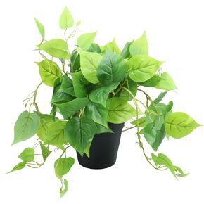 1 Pack Fake Hanging Plants, Artificial Small Potted Plants for Indoor Outdoor Aesthetic Office Living Room Shelf Decor,Desktop Green Decoration