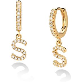 VACRONA Women Gold Hoop Earrings Huggie Initial Sleeper 14K Gold Plated Small Hypoallergenic Personalized Letter Jewelry Gift A-Z